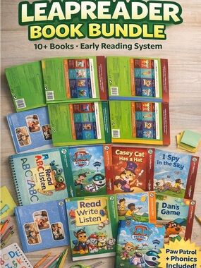 LeapFrog LeapReader Book Bundle Lot Early Reading Set Phonics Kids Learning